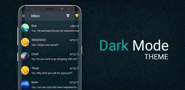 Dark SMS Messenger Theme