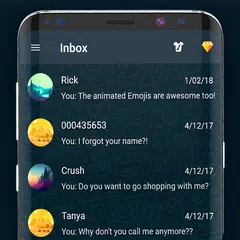 Dark SMS Messenger Theme XAPK download