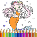 Livre de coloriage de sirène pour les jeux filles APK