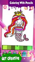 Mermaid Coloring Pages Glitter 截圖 2