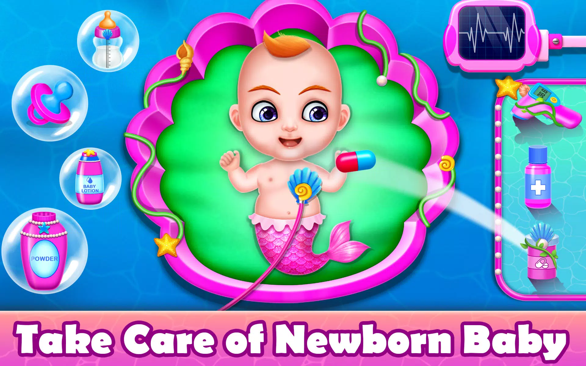 Mermaid Baby Feeding - Play Mermaid Baby Feeding Game online at Poki 2