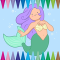 Cute Mermaid Coloring Book
