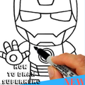 Learn draw superhero step by step