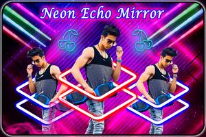 Neon Echo Mirror Affiche