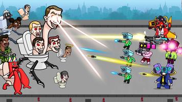 Merge Toilet: Skibd War постер