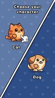 Évolution des chats vs chiens Affiche