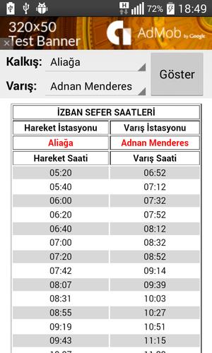 Izban Hareket Saatleri For Android Apk Download