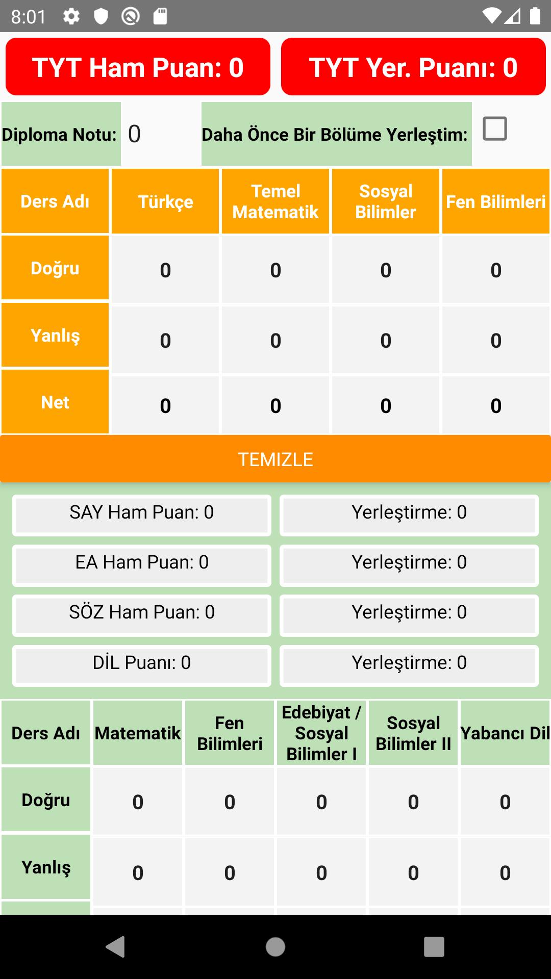 Tyt Ayt Puan Hesaplama 2020 For Android Apk Download