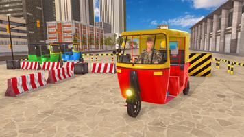 Tuk Tuk Auto Parking Games 3D Cartaz