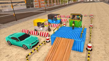 Tuk Tuk Auto Parking Games 3D imagem de tela 1