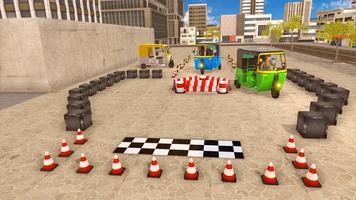 Tuk Tuk Auto Parking Games 3D imagem de tela 2