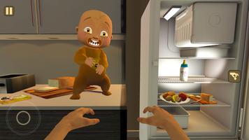 Baby in Horror Yellow House Plakat