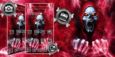 Metal Red Horror Skull Theme capture d'écran 3