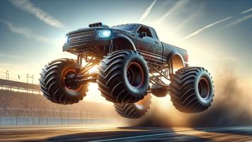 Monster Truck Stuntspiel 3D Plakat