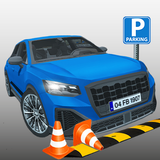 Stationnement en voiture 3D icône