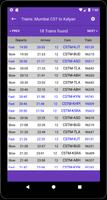 Mumbai Local Train Timetable ảnh chụp màn hình 2