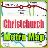 Christchurch Metro Map Offline ポスター