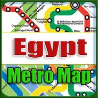 Egypt Metro Map Offline Affiche