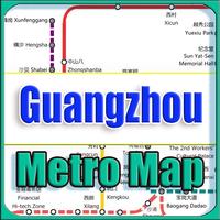 Guangzhou China Metro Map Offl Affiche