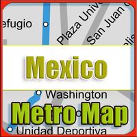 Mexico Metro Map Offline Plakat