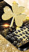 Coral Luxury Clover Keyboard poster