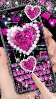 Pink Bow Diamond Luxury Keyboard Theme screenshot 1