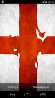 Flag of England 3D Wallpapers постер