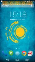 Flag of Kazakhstan Wallpapers Affiche