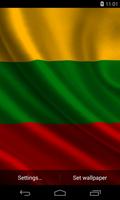 Flag of Lithuania 3D Wallpaper poster