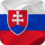 Slovakia Flag Live Wallpaper icône