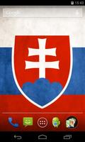 Slovakia Flag Live Wallpaper постер