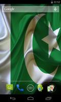 Flag of Pakistan 3D Wallpaper Affiche