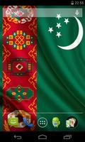 Poster Flag of Turkmenistan Wallpaper