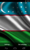 Flag of Uzbekistan Wallpapers-poster