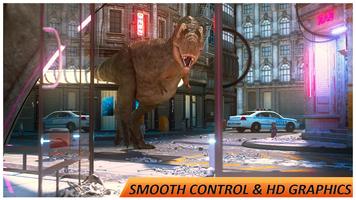 危険な恐竜の都市攻撃TRex Dinosaur Games ポスター