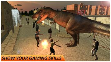 危険な恐竜の都市攻撃TRex Dinosaur Games スクリーンショット 1