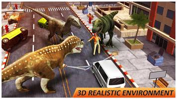 危険な恐竜の都市攻撃TRex Dinosaur Games スクリーンショット 2
