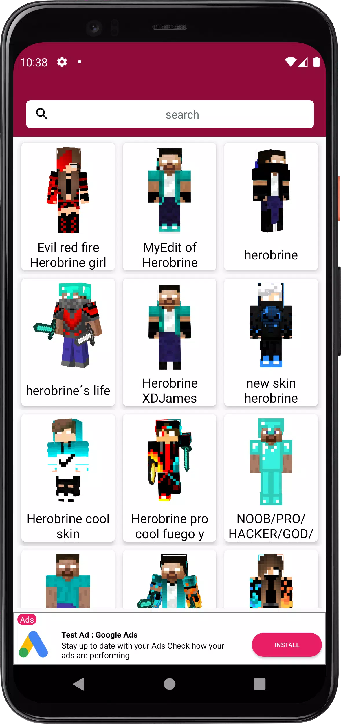 Herobrine Skins For Minecraft (Devcloudart) APK for Android - Free Download