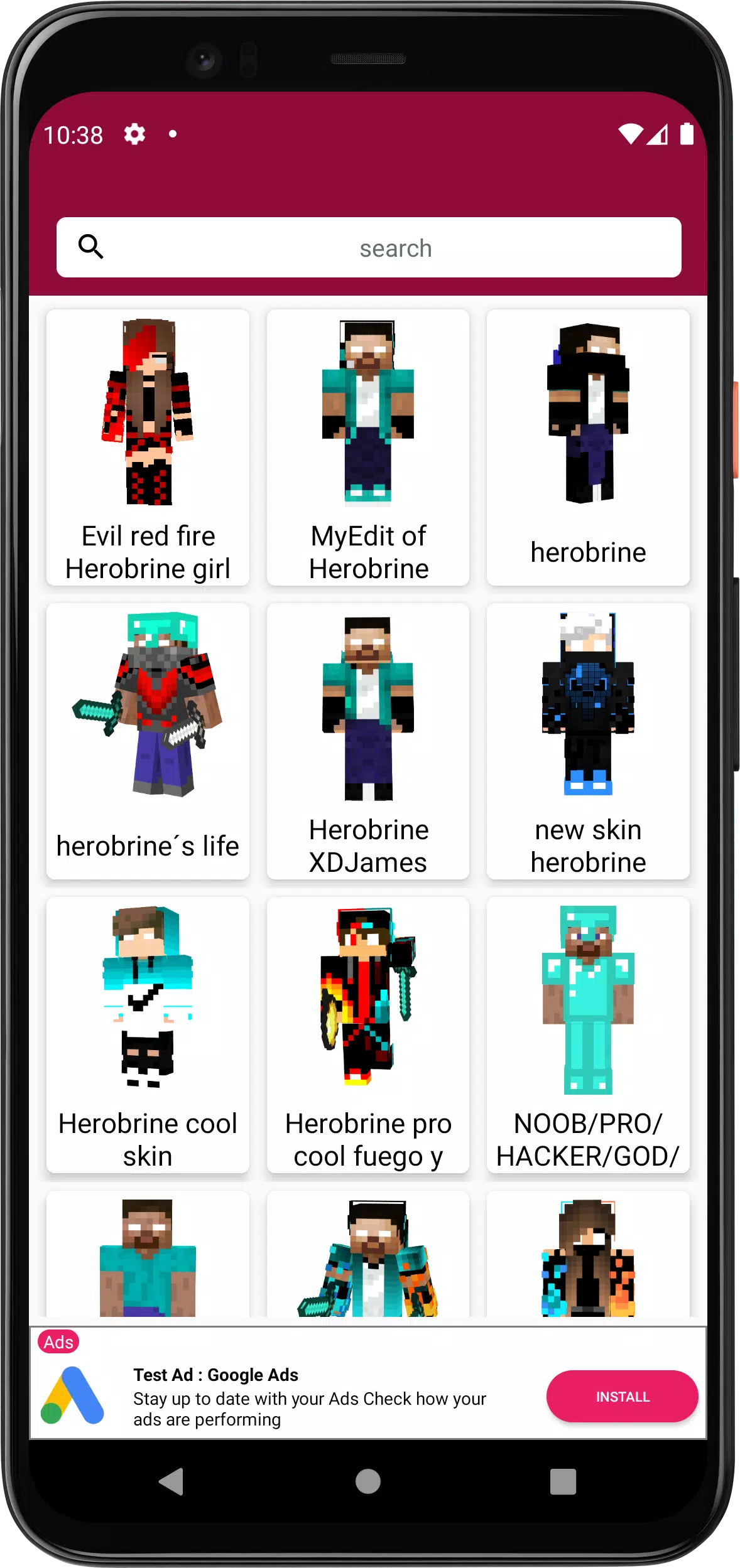 God Herobrine Minecraft Skin