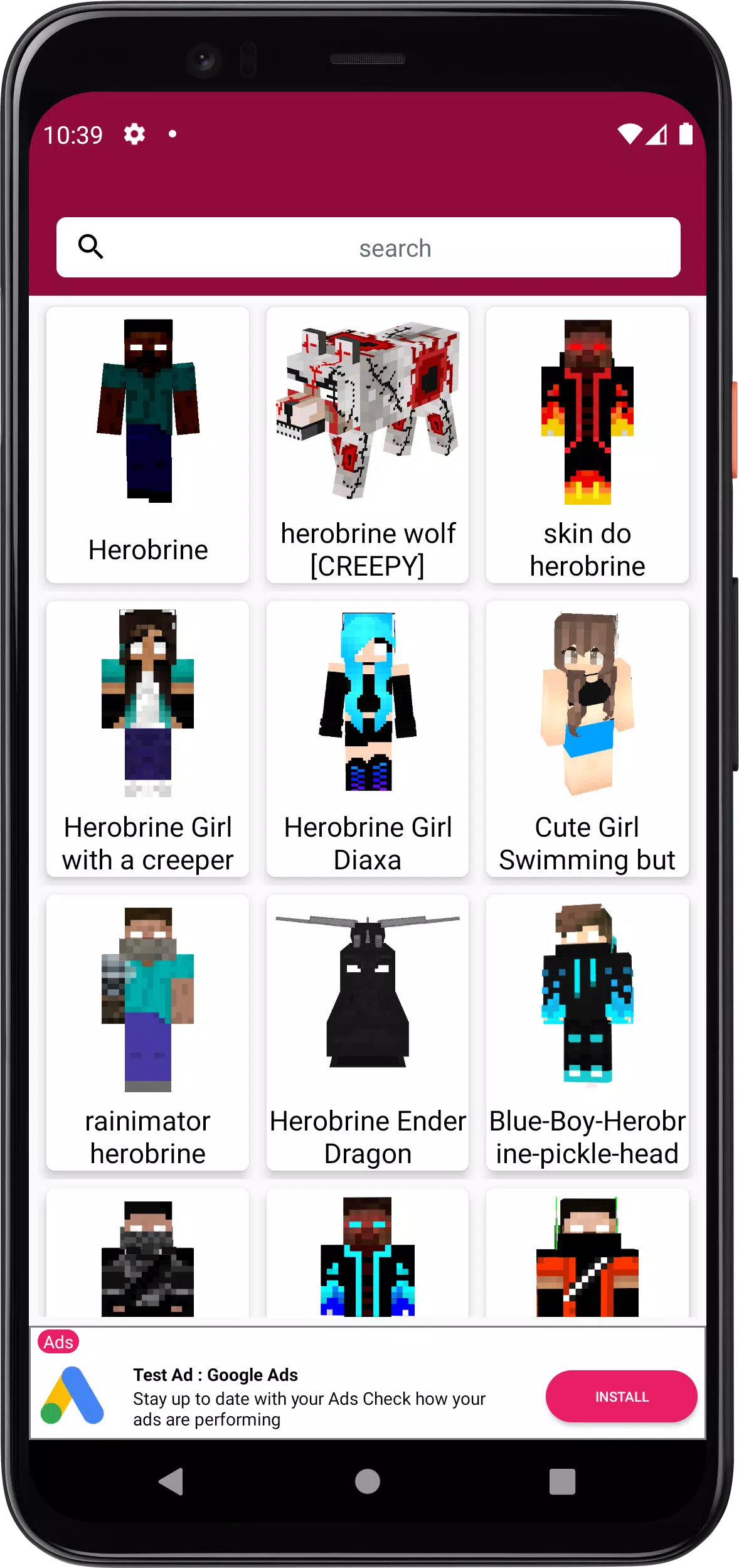 Herobrine Skins for Minecraft PE::Appstore for Android