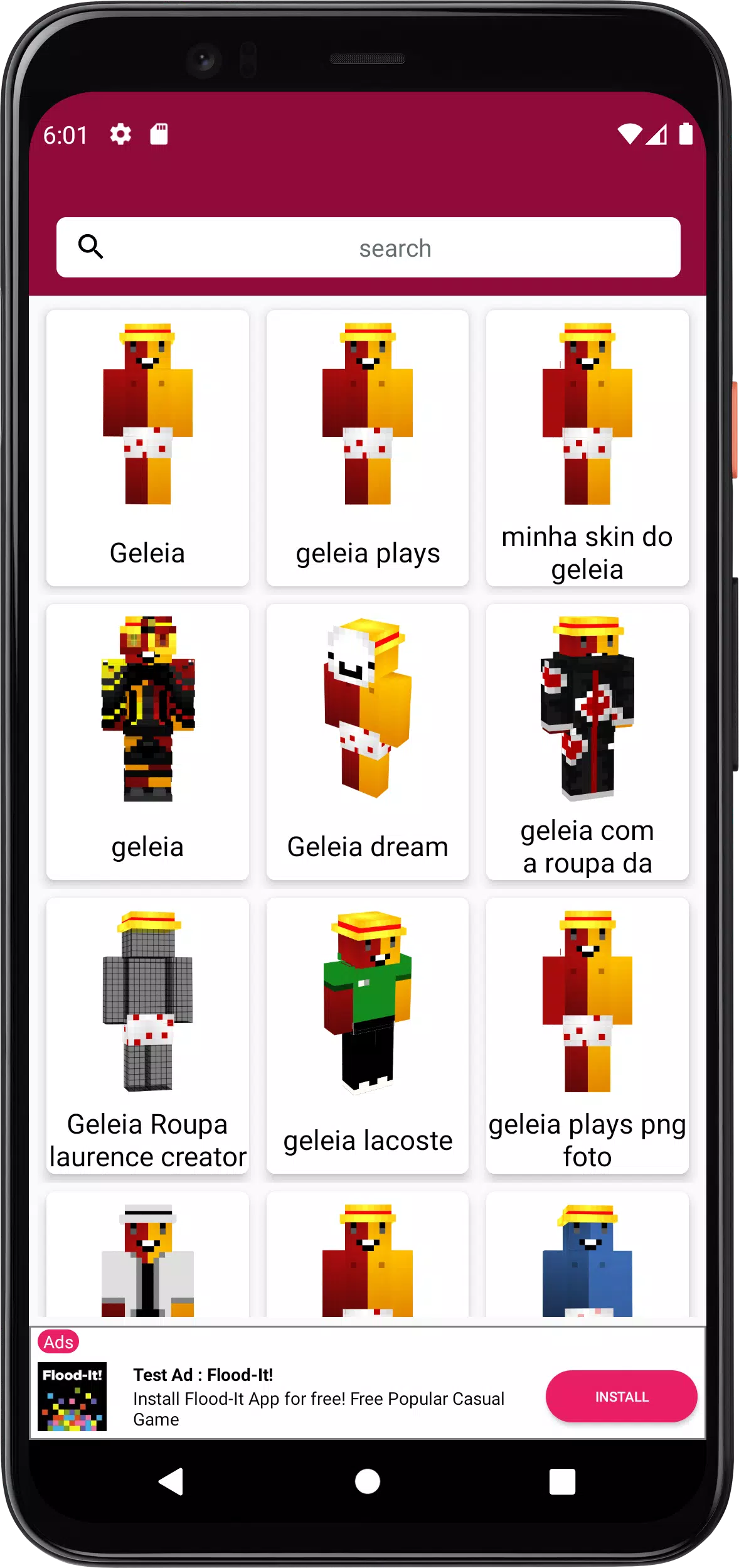 Geleia r Minecraft  Skin em 24 segundos #Shorts 