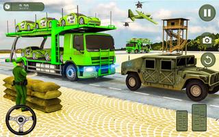 US Army Multi Level Transporter Truck Parking पोस्टर