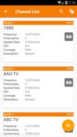 2 Schermata ArabSat Frequency List