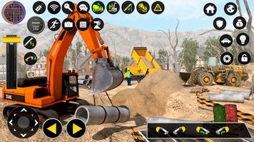 Construction Excavator Game 3D โปสเตอร์