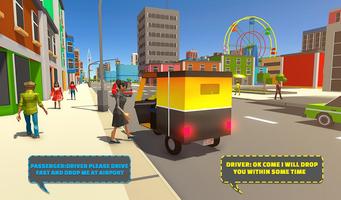 Tuk Tuk Rikshaw Virtual City Simulator Game скриншот 1
