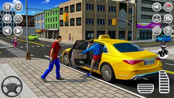taxi-rijsimulatorspel 3d-poster