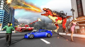 T-Rex Rampage : Dinosaur City Smasher Ekran Görüntüsü 3