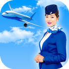 Virtuelle Stewardess Flugbegle Zeichen