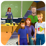 Virtual maman professeur d'école simulateur de vie icône