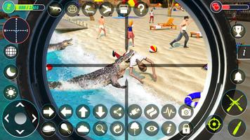 Crocodile Hunting Animal Games Ekran Görüntüsü 3